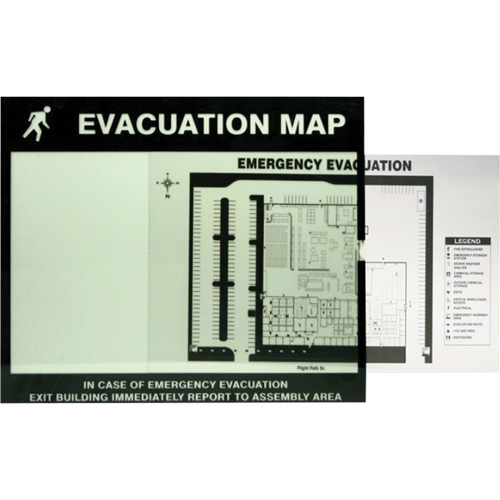Evacuation Map Holder Clear Insert Distribution Élite MP