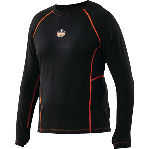 Long Sleeve Thermal Shirts, Men's, Medium, Black Distribution Élite MP