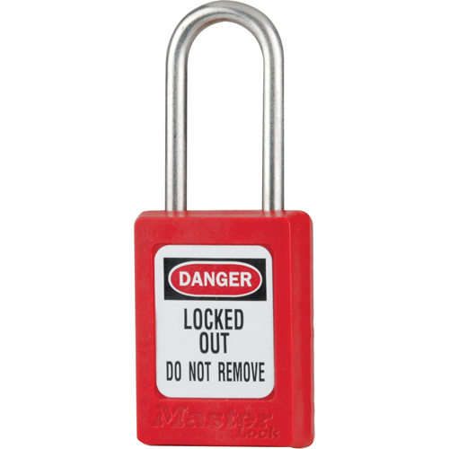Cadenas de s&eacute;curit&eacute; S31 Zenex, Rouge, Cl&eacute;s diff&eacute;rentes, Thermoplastique, Largeur de 1-3/8" Distribution Élite MP
