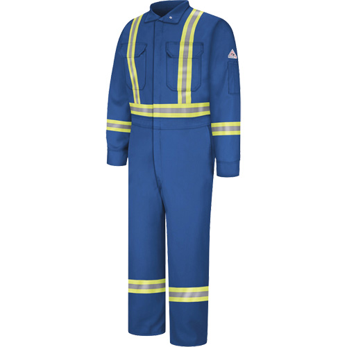 Combinaisons de qualit&eacute; sup&eacute;rieure r&eacute;sistantes aux flammes avec bandes r&eacute;fl&eacute;chissantes, Taille 38, Bleu royal, 12,2 cal/cm² Distribution Élite MP