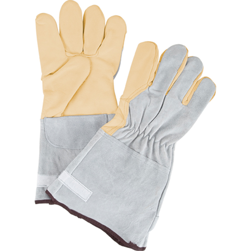 Standard-Duty Snug Wrist Work Gloves, Large, Grain Cowhide Palm Distribution Élite MP