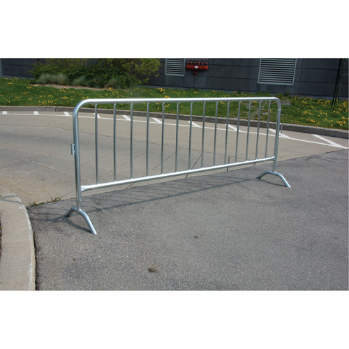 Portable Barrier, Interlocking, 102" L x 40" H, Silver Distribution Élite MP