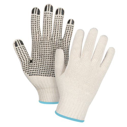 Gants l&eacute;gers tricot&eacute;s &agrave; pois, Poly/coton, Un c&ocirc;t&eacute;, Calibre 7, T-Grand Distribution Élite MP