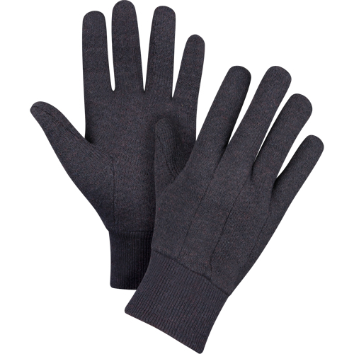 Gants de jersey, Grand, Brun, Non doubl&eacute;, Poignet en tricot Distribution Élite MP