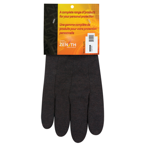 Gants de jersey, Grand, Brun, Non doubl&eacute;, Poignet en tricot Distribution Élite MP