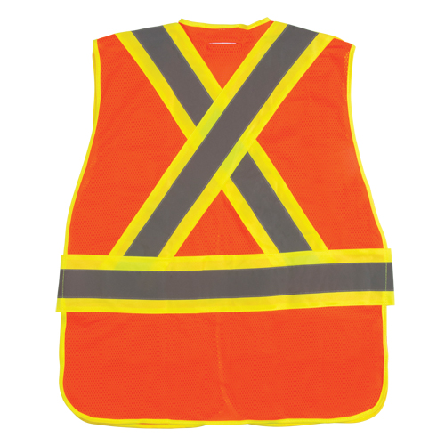 Veste d'arpenteur haute visibilit&eacute;, conforme &agrave; la CSA, Orange haute visibilit&eacute;, 2T-Grand, Polyester Distribution Élite MP