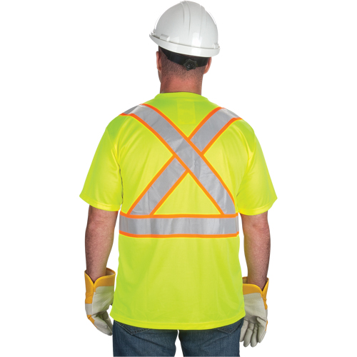 T-shirt conforme &agrave; la CSA, Polyester, 2T-Grand, Jaune lime haute visibilit&eacute; Distribution Élite MP
