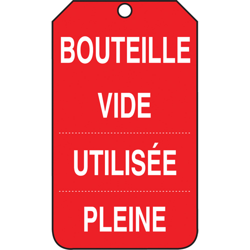 &eacute;tiquettes de s&eacute;curit&eacute; d'inspection et de contr&ocirc;le de l'&eacute;tat de l'&eacute;quipement, Papier cartonn&eacute;, 3-3/8" la x 5-7/8" h, Français Distribution Élite MP