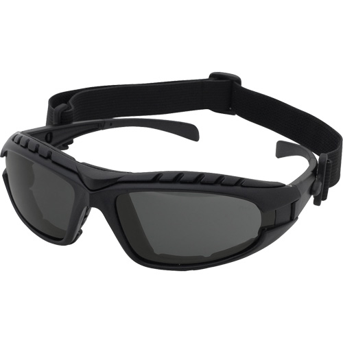 Lunettes de s&eacute;curit&eacute; &agrave; monture noire Dustdevil, Lentille Gris, Antibu&eacute;e/Anti-&eacute;gratignures, ANSI Z87+/R&eacute;pond ou surpasse la norme CSA Z94.3 Distribution Élite MP