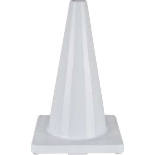 Coloured Traffic Cone, 18", White Distribution Élite MP