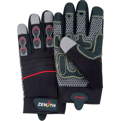Gants pour m&eacute;canicien ZM400 de premi&egrave;re qualit&eacute;, Paume Synth&eacute;tique, Taille Moyen Distribution Élite MP