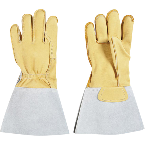 Gants pour monteur de lignes, Grand, Paume en Cuir fleur de vache, Doublure en Coton Distribution Élite MP