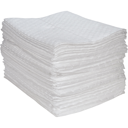 Premium Fine Fiber Sorbent Pads, Oil Only, 15" x 17", 30 gal. Absorbancy Distribution Élite MP