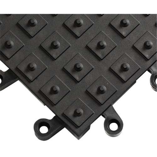 Tapis ErgoDeck avec crampons antid&eacute;rapants int&eacute;gr&eacute;s No 552, PVC, 1-1/2' la c, 1-1/2' lo, 7/8" &eacute;paisseur, Noir Distribution Élite MP