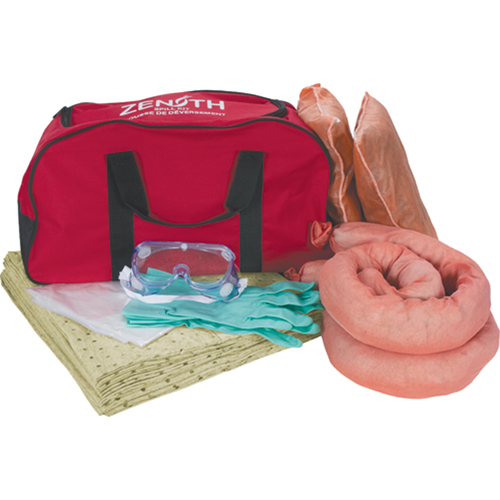 Trousse de lutte contre les d&eacute;versements pour v&eacute;hicules, Mati&egrave;res dangereuses, Sac, Absorbance de 10 gal. US Distribution Élite MP