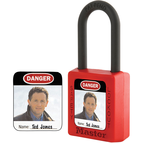 &eacute;tiquettes d'identification &agrave; photo pour cadenas en thermoplastique Zenex Distribution Élite MP