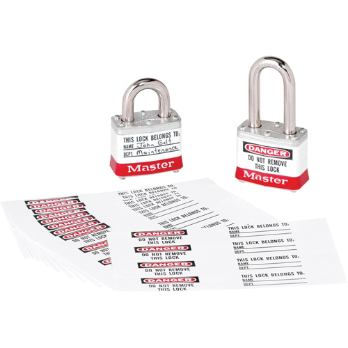 &eacute;tiquettes d'identification &agrave; photo pour cadenas en thermoplastique Zenex Distribution Élite MP