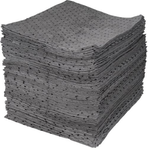 Premium Bonded Sorbent Pads, Universal, 15" x 18", 25 gal. Absorbancy Distribution Élite MP
