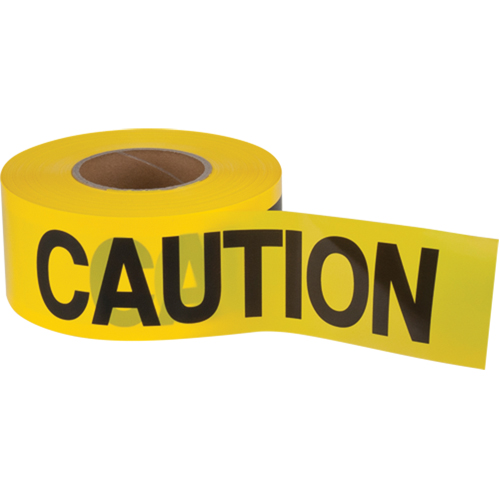 "Caution" Barricade Tape, English, 3" W x 1000' L, 1.5 mils, Black on Yellow Distribution Élite MP