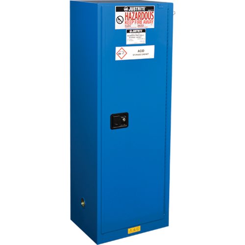 Armoires &eacute;troites doubl&eacute;es pour rangement de mati&egrave;res dangereuses Chem-Cor, 22 gal., 23,25" x 65" x 18" Distribution Élite MP