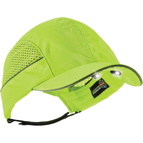 Casquette &agrave; bord long avec &eacute;clairage DEL Skullerz 8960, Vert lime haute visibilit&eacute; Distribution Élite MP