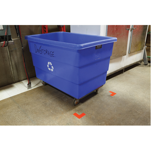 Floor Corner Marks, L, 5" L x 2" W, Red, Polyester Distribution Élite MP