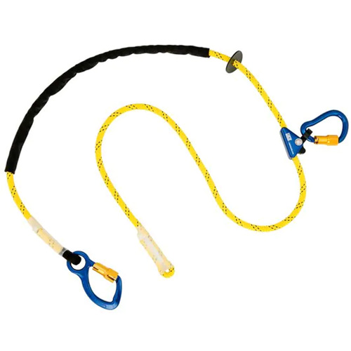 Pole Climber's Adjustable Rope Lanyard, 1 Legs, 8', CSA Class A, Nylon Distribution Élite MP