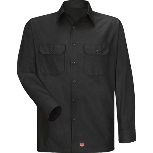 Chemise &agrave; manches longues en tissu ind&eacute;chirable, Hommes, 3T-Grand, Noir Distribution Élite MP