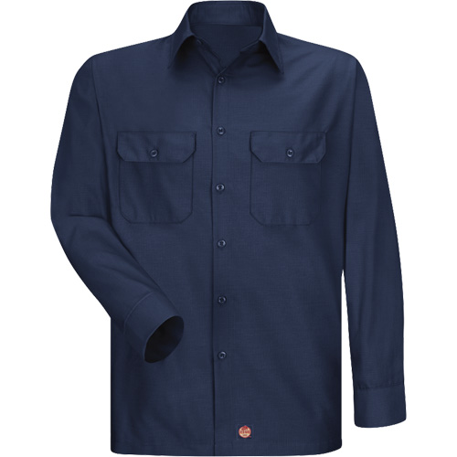 Chemise &agrave; manches longues en tissu ind&eacute;chirable, Hommes, 3T-Grand, Bleu marin Distribution Élite MP