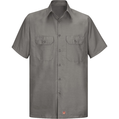 Short Sleeve Ripstop Shirt, Men's, 3X-Large, Grey Distribution Élite MP
