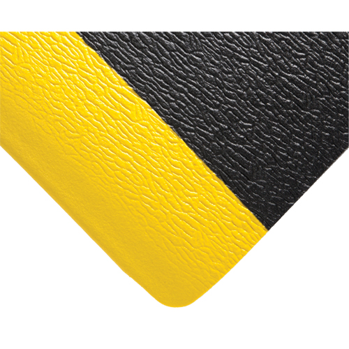 Tapis Deluxe Soft Step No 444, Rugueux, 3' x 5' x 5/8", Noir/Jaune, &eacute;ponge en PVC Distribution Élite MP