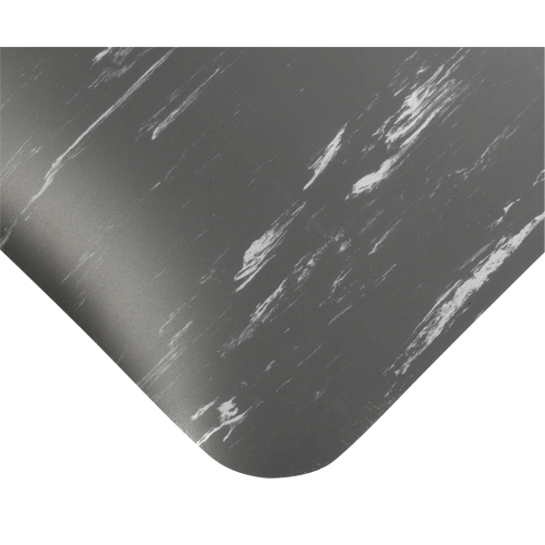 Tapis antimicrobiens Tile-Top Select no 494, Lisse, 2' x 10' x 7/8", Charbon, PVC Distribution Élite MP