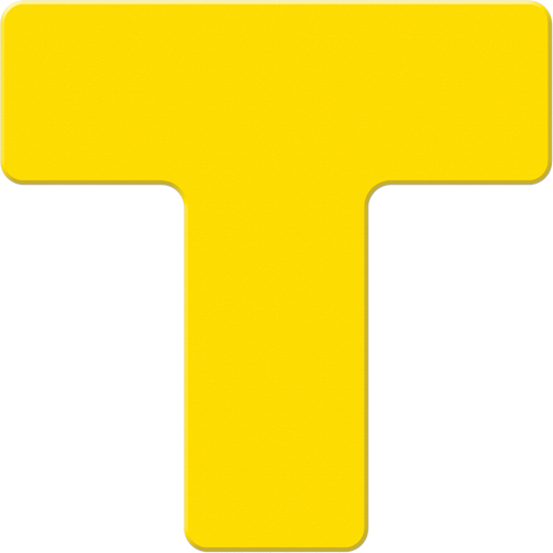Marqueurs all&eacute;g&eacute;e/5S Armor Stripe, T, 6" lo x 6" la, Jaune, Plastique Distribution Élite MP