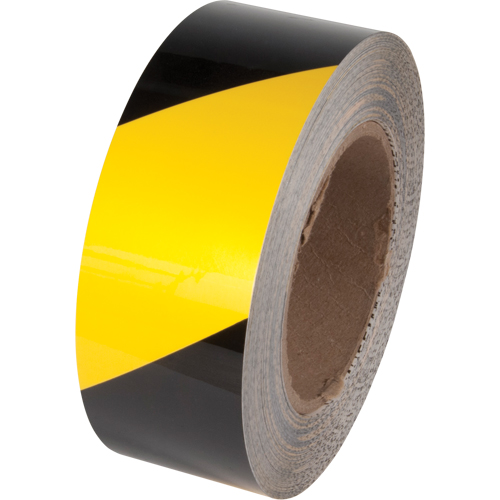 Ruban de marquage pour plancher Tuff Mark, 2" x 100', Polyester, Noir et jaune Distribution Élite MP