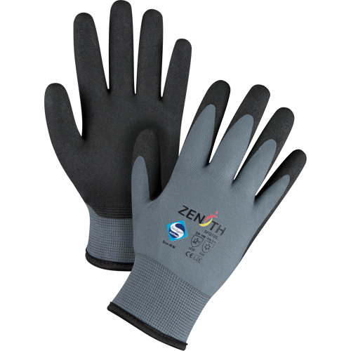 Gants enduits de premi&egrave;re qualit&eacute; ZX-30°, 8/Moyen, R&ecirc;vetement PVC, Calibre 15, Enveloppe en Nylon Distribution Élite MP