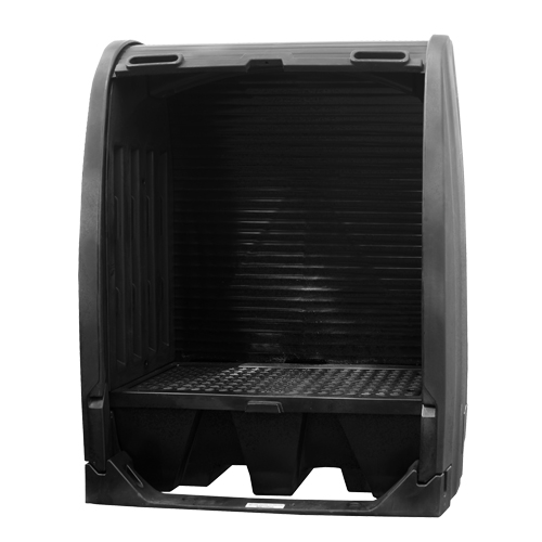 Spill Containment Sheds Without Drain, 61" L x 37.25" W x 72.75" H, 1000 lbs. Load Capacity Distribution Élite MP