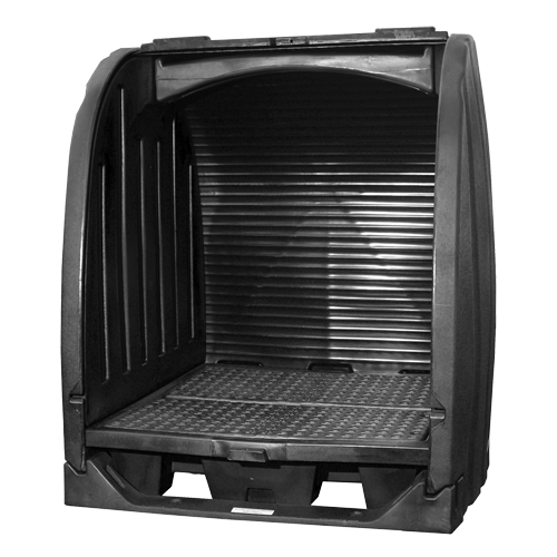 Spill Containment Sheds With Drain, 65" L x 58" W x 69" H, 6000 lbs. Load Capacity Distribution Élite MP