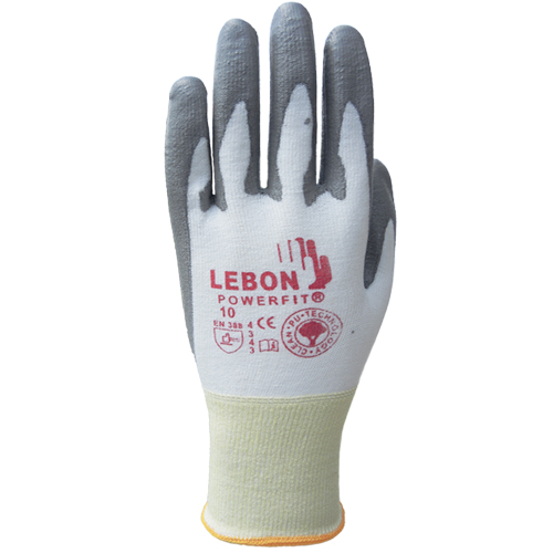 Gants r&eacute;sistants &agrave; la coupe PowerFit Lebon, Taille T-petit/6, Calibre 13, Rev&ecirc;tement Polyur&eacute;thane, Enveloppe en Poly&eacute;thyl&egrave;ne, ASTM ANSI niveau A2/EN 388 niveau B Distribution Élite MP