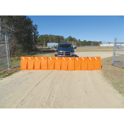 Barri&egrave;res de circulation, Rempli d'eau, 62,25 lo x 24" h, Orange Distribution Élite MP