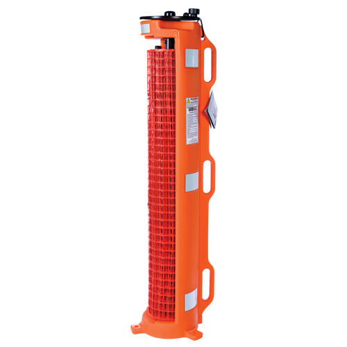 Barri&egrave;re avec roues , 50' lo, Plastique, Orange Distribution Élite MP