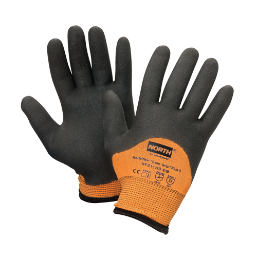Gants North Cold Grip Plus 5, Taille T-Grand/10, Calibre 15, Rev&ecirc;tement PVC, Enveloppe en Polyamide, ANSI/ISEA 105 niveau 5 Distribution Élite MP