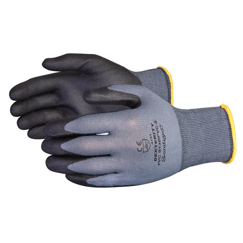 Gants enduits Dexterity, 11/2T-Grand, R&ecirc;vetement PVC, Calibre 13, Enveloppe en Nylon Distribution Élite MP