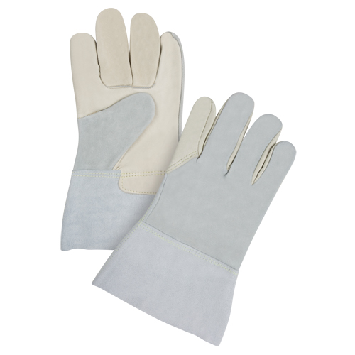 Gants de travail de premi&egrave;re qualit&eacute; &agrave; dos refendu, Petit, Paume en Cuir fleur de vache Distribution Élite MP
