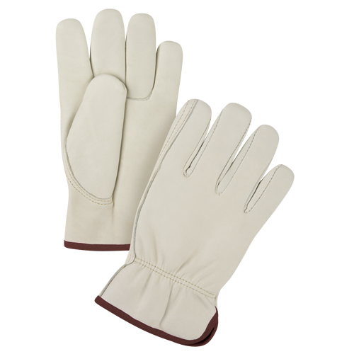 Premium Winter-Lined Driver's Gloves, Large, Grain Cowhide Palm, Fleece Inner Lining Distribution Élite MP