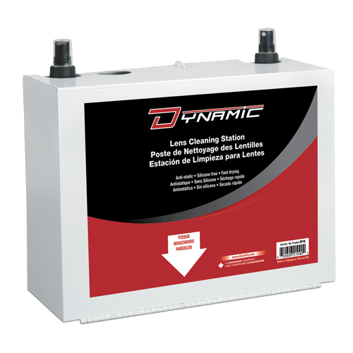 Poste de nettoyage de lentilles Dynamic, M&eacute;tal, 8" lo x 5" p x 6" h Distribution Élite MP