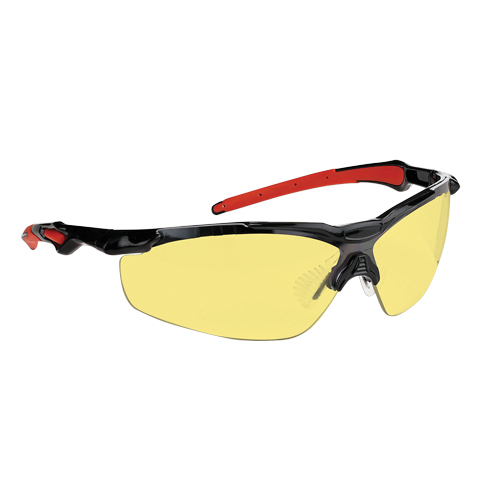 Lunettes de s&eacute;curit&eacute; s&eacute;rie Hawk Dynamic, Lentille Ambr&eacute;e, Antibu&eacute;e, ANSI Z87+/R&eacute;pond ou surpasse la norme CSA Z94.3 Distribution Élite MP