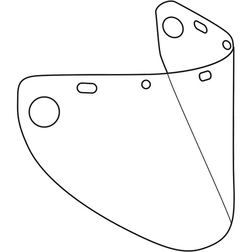 Dynamic Die Cut Formed Faceshield Visor, Polycarbonate, Clear Tint Distribution Élite MP