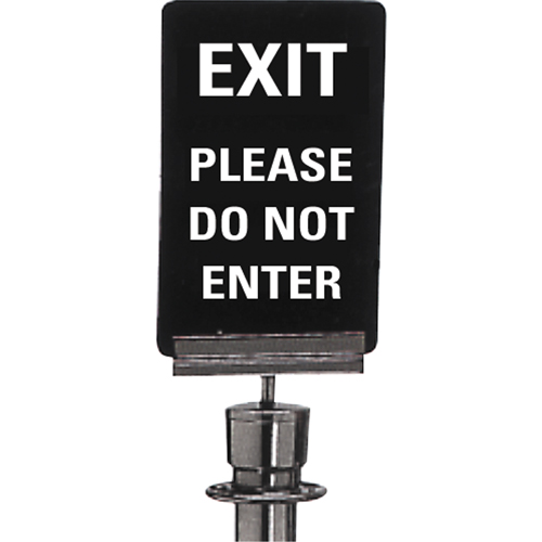 "Exit: Please Do Not Enter" Crowd Control Sign, 11" x 7", Plastic, English Distribution Élite MP