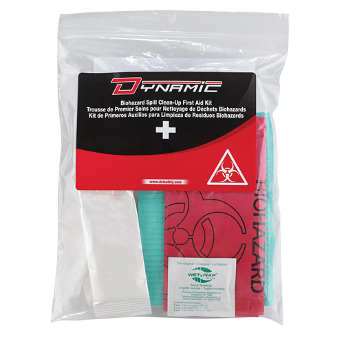 Dynamic Biohazard Spill Clean-Up First Aid Kit, Class 1 Medical Device, Resealable Plastic Bag Distribution Élite MP