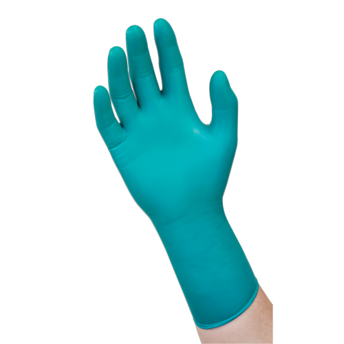 93-260 Chemical Resistant Disposable Gloves, Large, Neoprene/Nitrile, 7.8-mil, Powder-Free, Green Distribution Élite MP